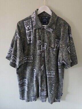 NWOT Cherokee L Vintage 90s Retro Tribal Aztec Southwestern Button Down Shirt